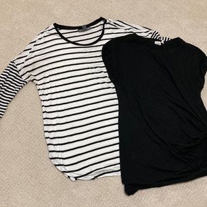 Two adorable maternity shirts: a pea in the pod (S), gap maternity (S)